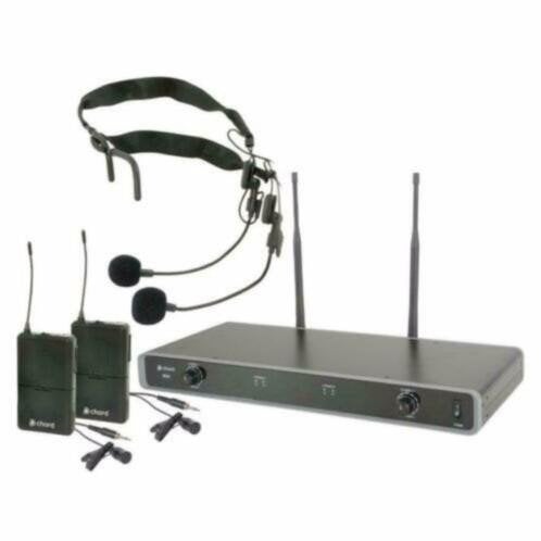 Chord dubbel draadloos UHF headset microfoons, Muziek en Instrumenten, Ophalen of Verzenden, Nieuw, Overige typen, Draadloos