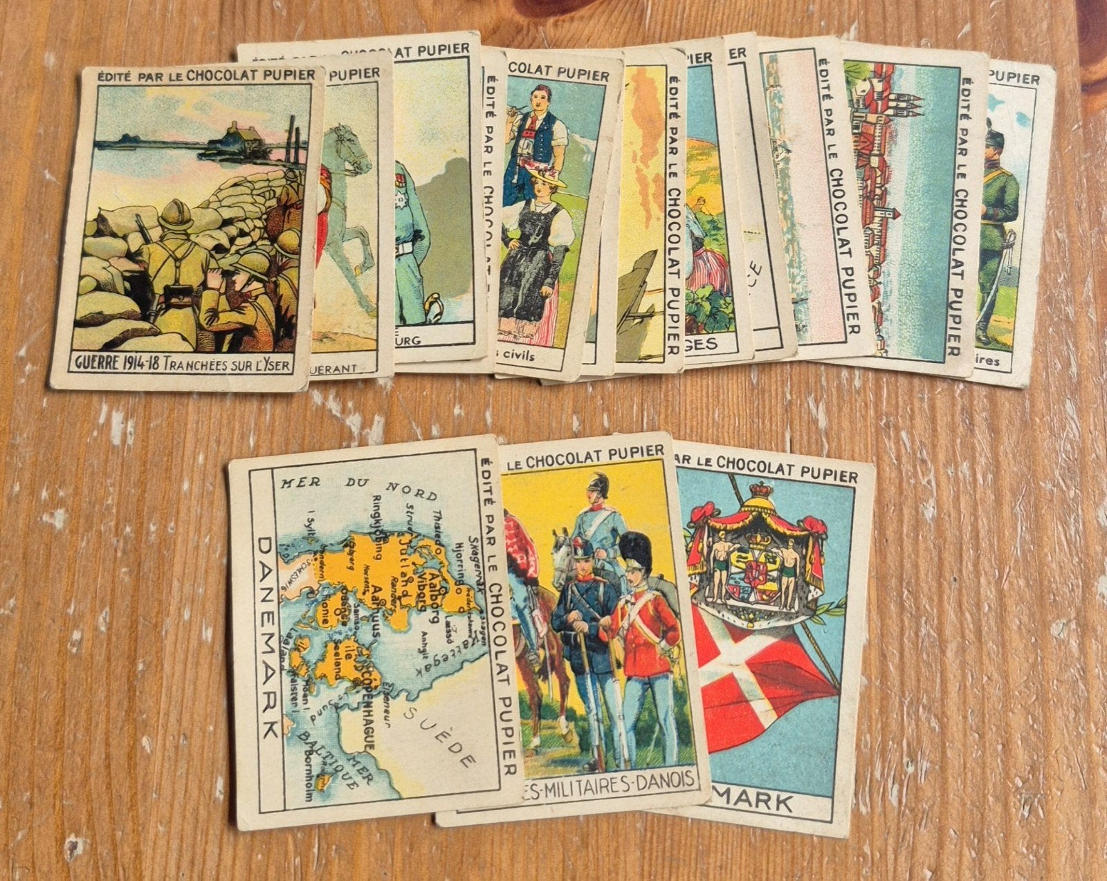 Lot 15 Oude Chromos Chocolat Pupier FR Prentjes L'Europe!, Enlèvement ou Envoi, Utilisé, Image