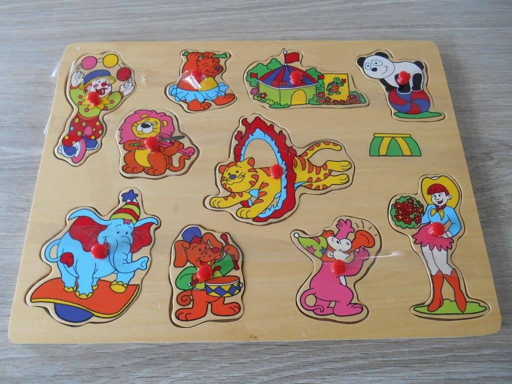 houten inlegpuzzel, Kinderen en Baby's, Ophalen of Verzenden, Zo goed als nieuw