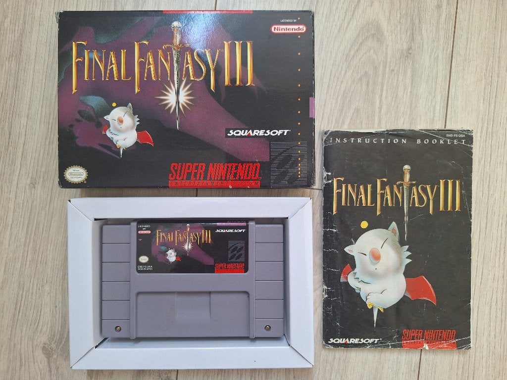 Final Fantasy 3 complet en boîte (CIB) pour la SNES, Consoles de jeu & Jeux vidéo, Enlèvement ou Envoi, 1 joueur, Jeu de rôle (Role Playing Game)