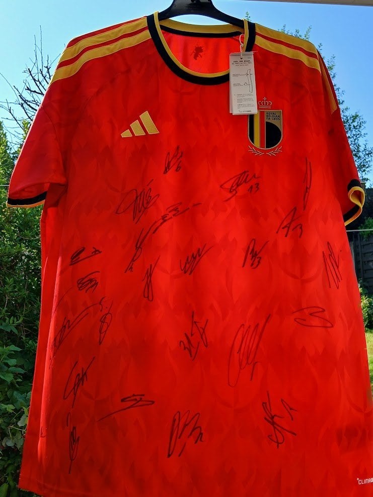 maillot officiel dédicacé des Diables Rouges Mondial  2026, Sports & Fitness, Football, Neuf, Maillot, Taille XL, Enlèvement ou Envoi