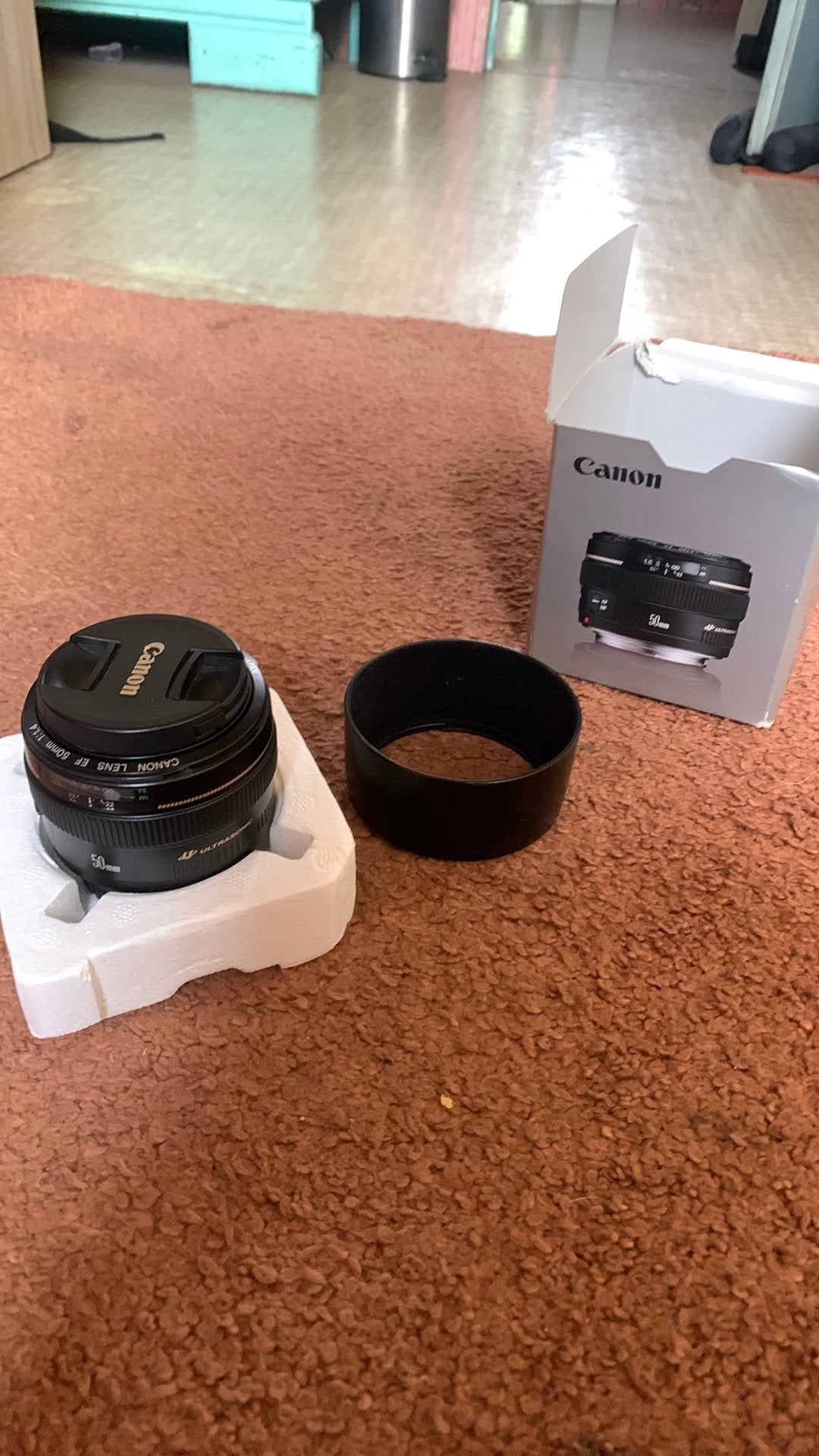 Canon camenera lens 50mm, Canon, Ophalen of Verzenden, Zo goed als nieuw, Standaardlens