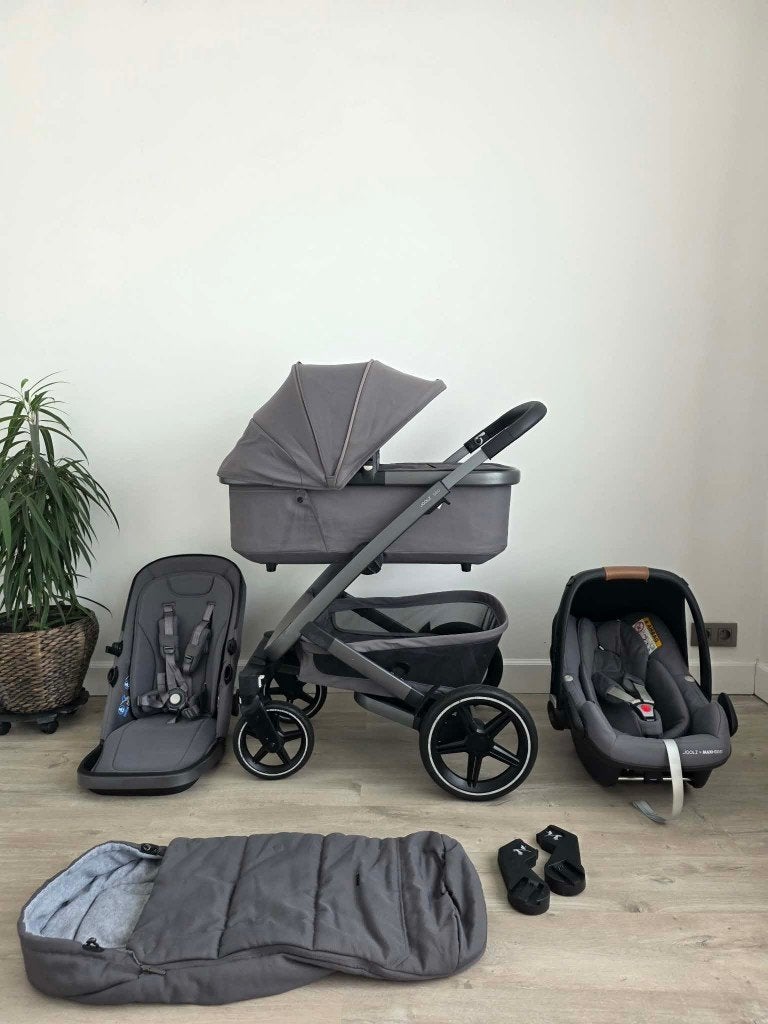Joolz Geo 3 Pure Grey, Ophalen, Kinderwagen, Maxi-Cosi, Met autostoeltje