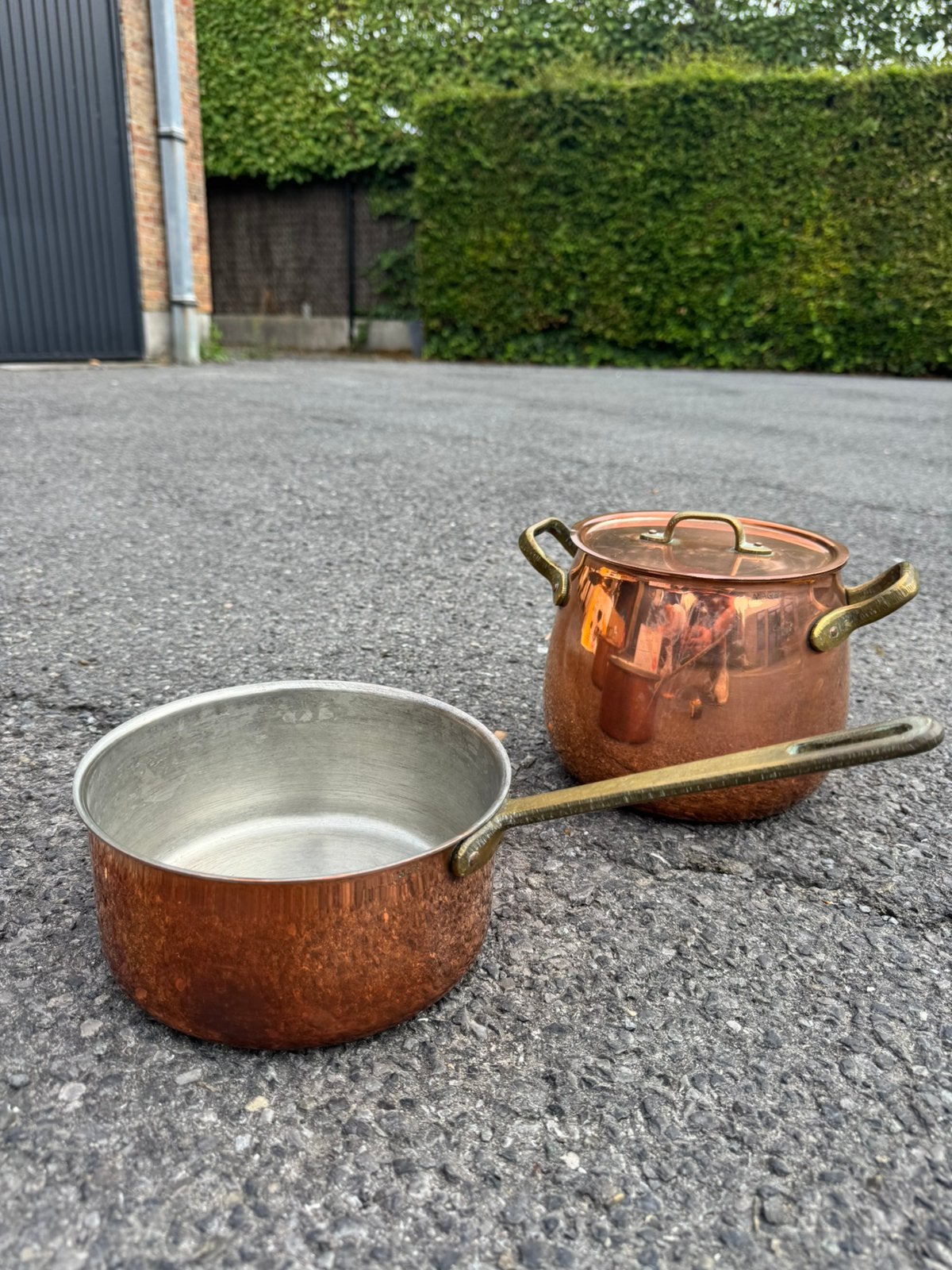 Kookpotten koper - 6 stuks, Antiek en Kunst, Antiek | Brons en Koper, Ophalen, Koper