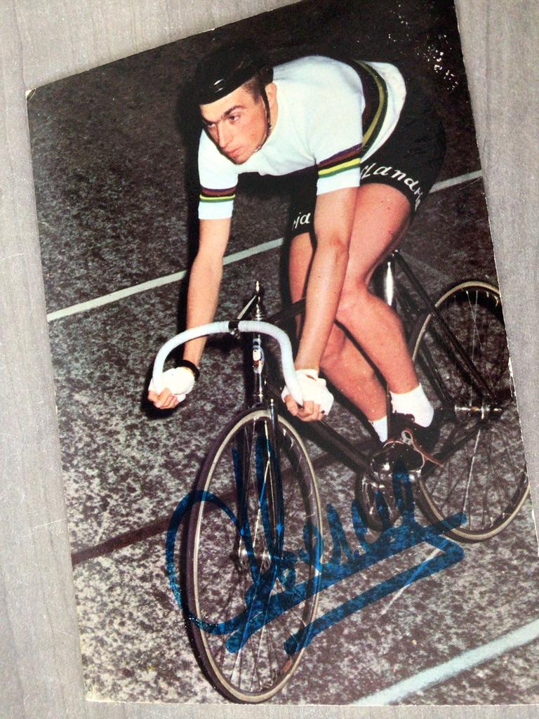 Wielerkaart 1967 wk team flandria patrick sercu signe, Verzenden, Zo goed als nieuw