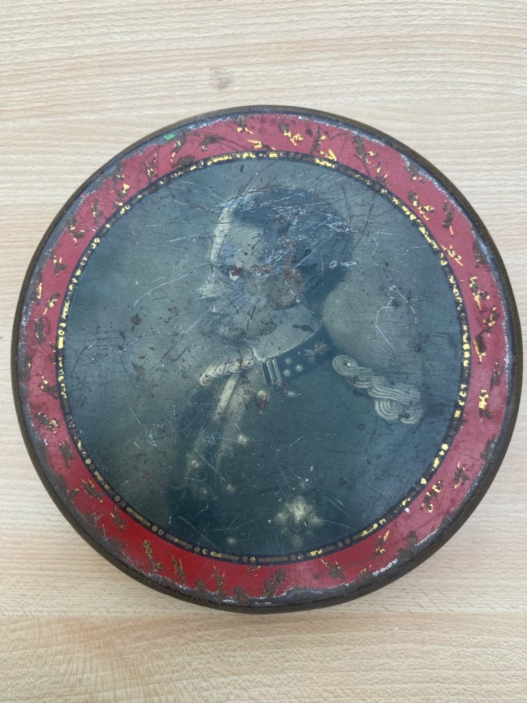 Vintage blikken doos Leopold 3 A.Lecocq & Sr Bruxelles S.A., Envoi, Utilisé, Autre, Autres marques
