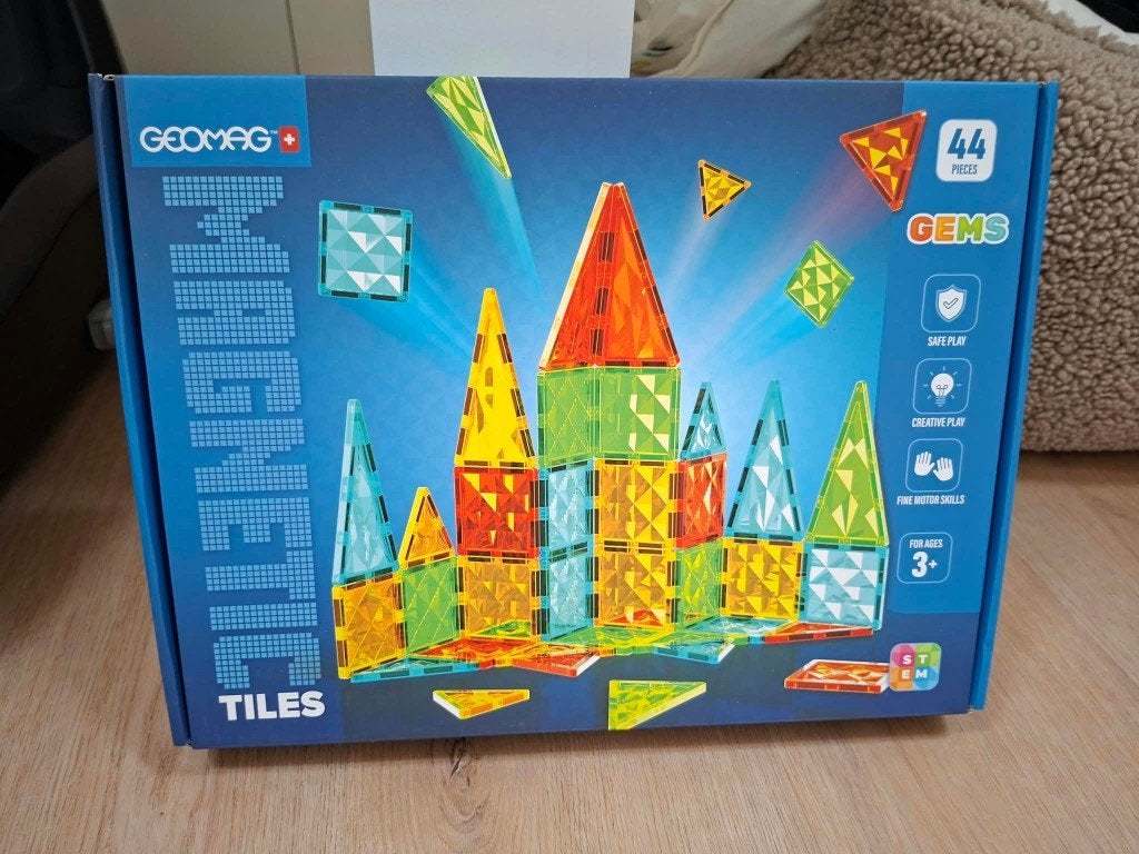 Geomag Magnetic Tiles Gems 44 stuks magnetische tegels, Kinderen en Baby's, Ophalen, Zo goed als nieuw