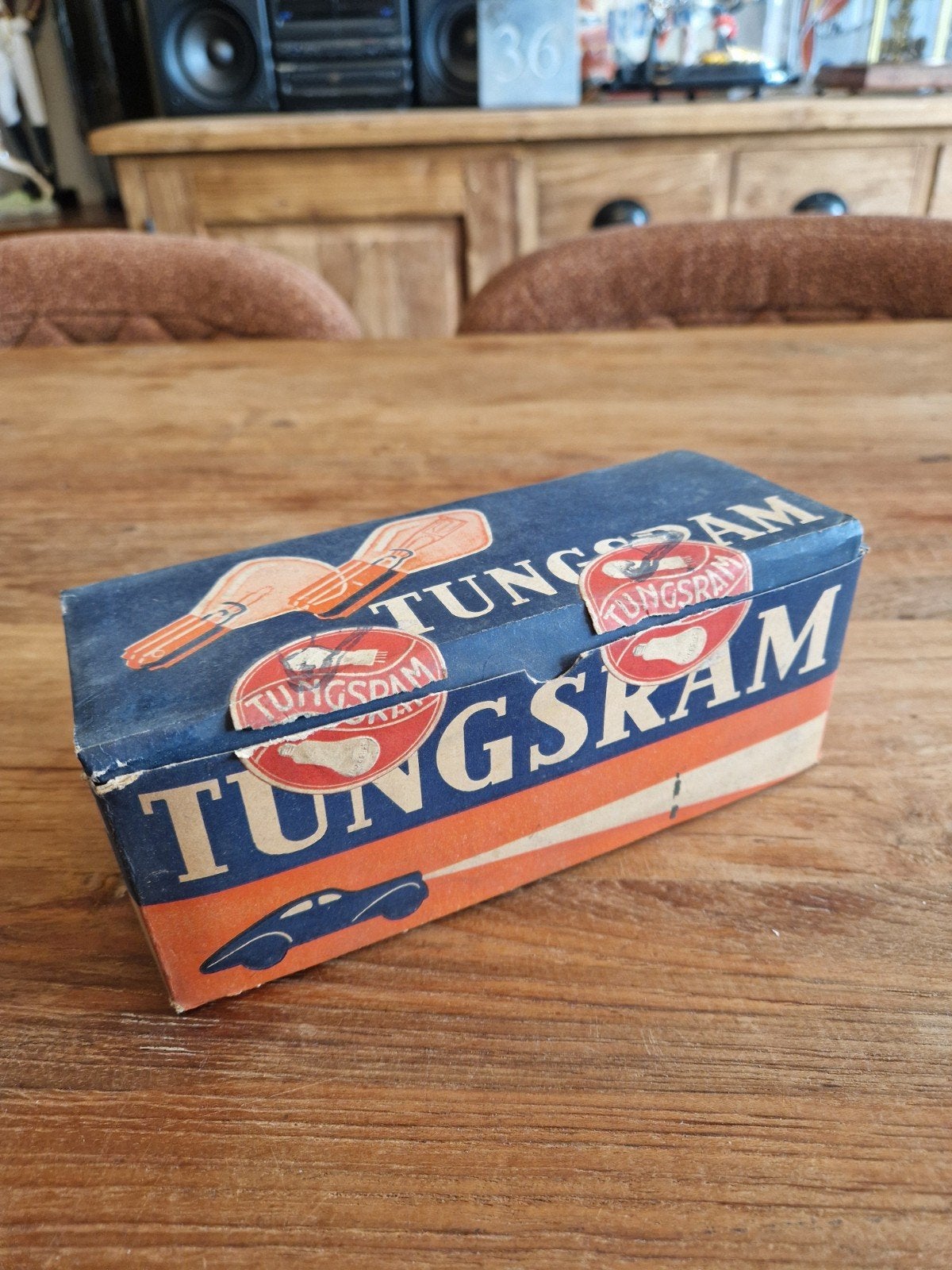 Doos vintage Tungsram auto lampen voor oldtimer, Ophalen of Verzenden