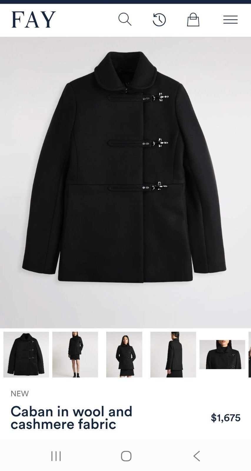 FAY. (NOUVEAU. 1440€ ! !), Enlèvement ou Envoi, Taille 36 (S), Noir