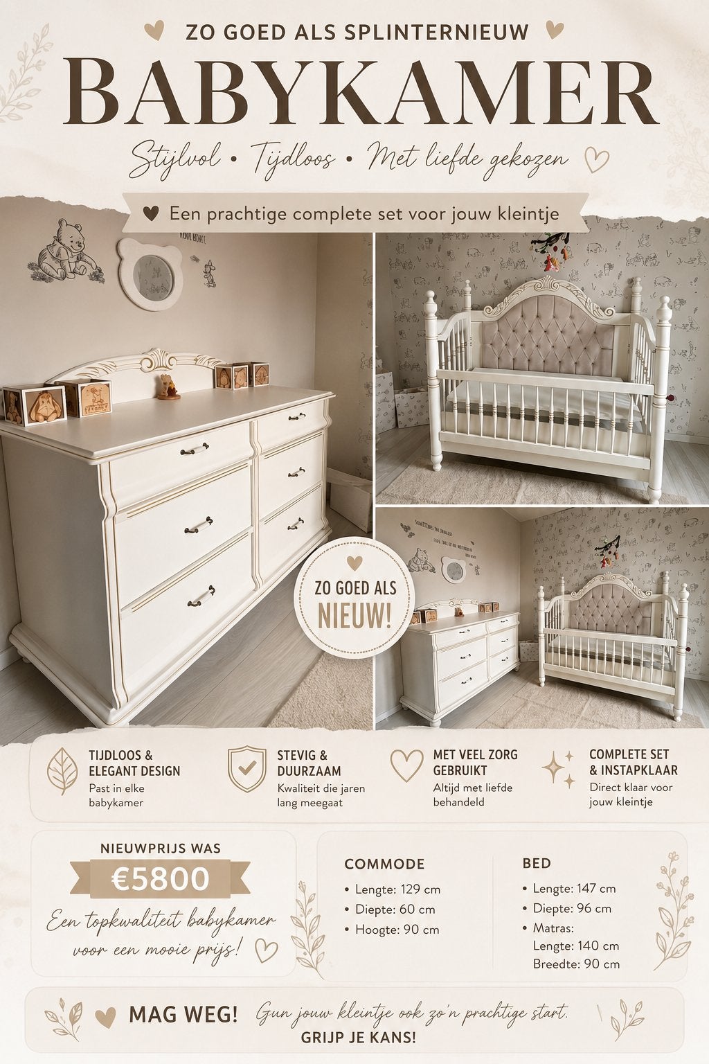 Baby kamer, Ophalen, Zo goed als nieuw