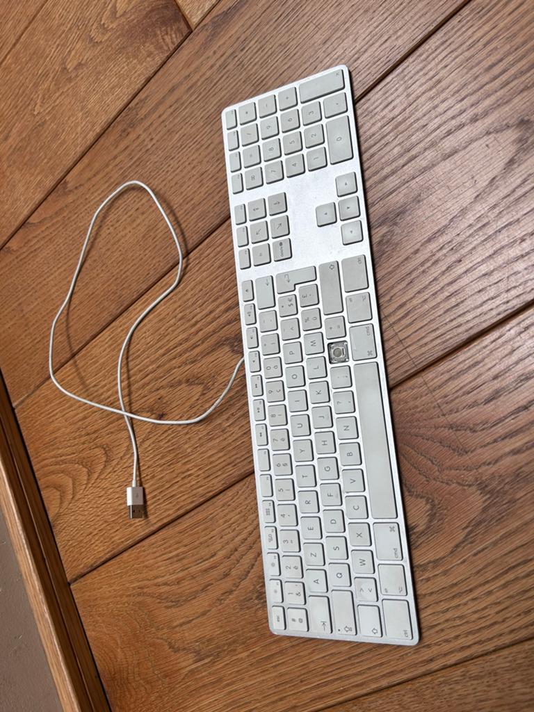 Apple Keyboard AZERTY A1243 wit, Ophalen, Gebruikt, Azerty, Apple