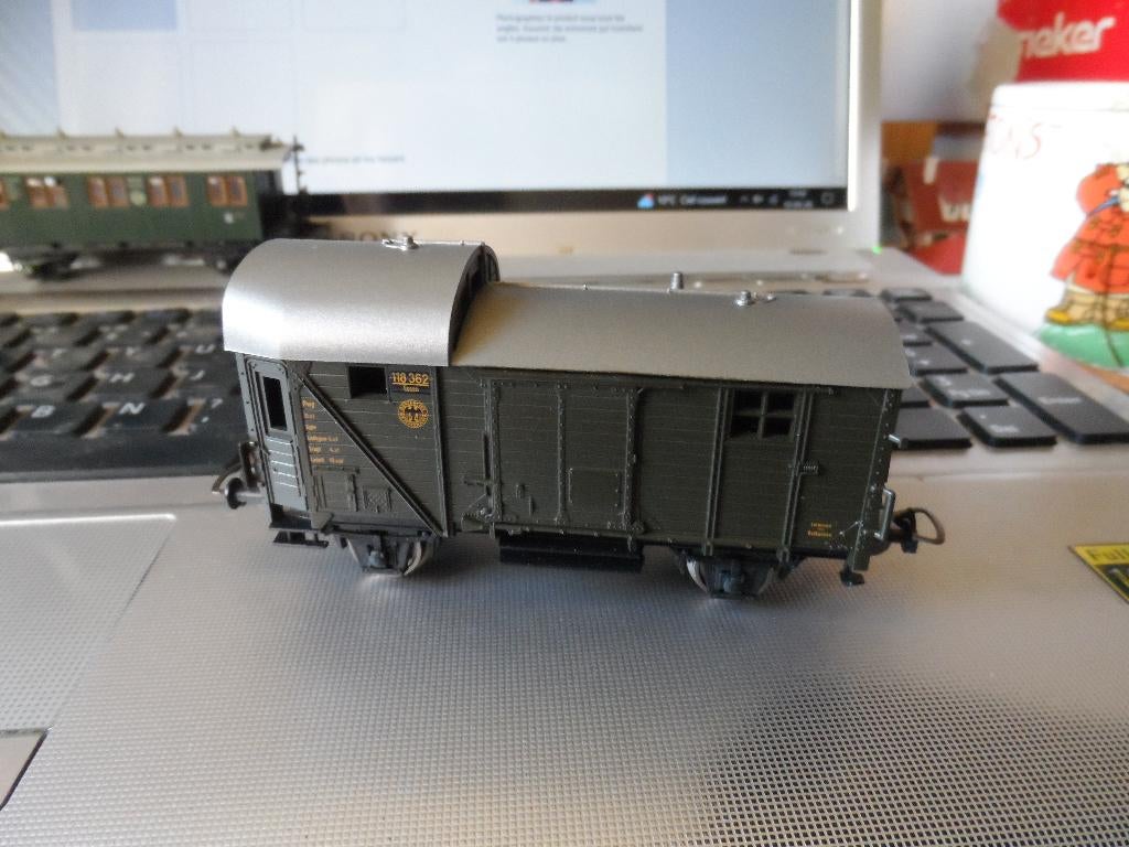 PIKO Goederenwagen - Stand - Deutsches Reicheshbahn., Hobby en Vrije tijd, Gelijkstroom of Wisselstroom, Wagon, Zo goed als nieuw