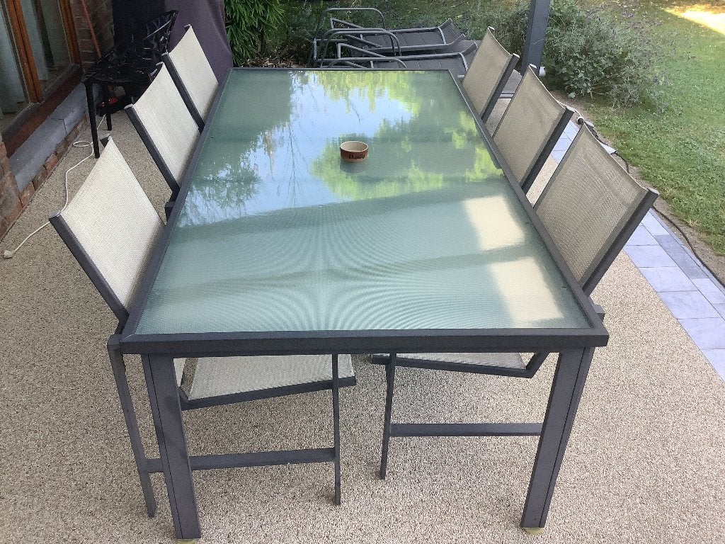 Table de jardin + 6 chaises, Jardin & Terrasse, Enlèvement, Utilisé