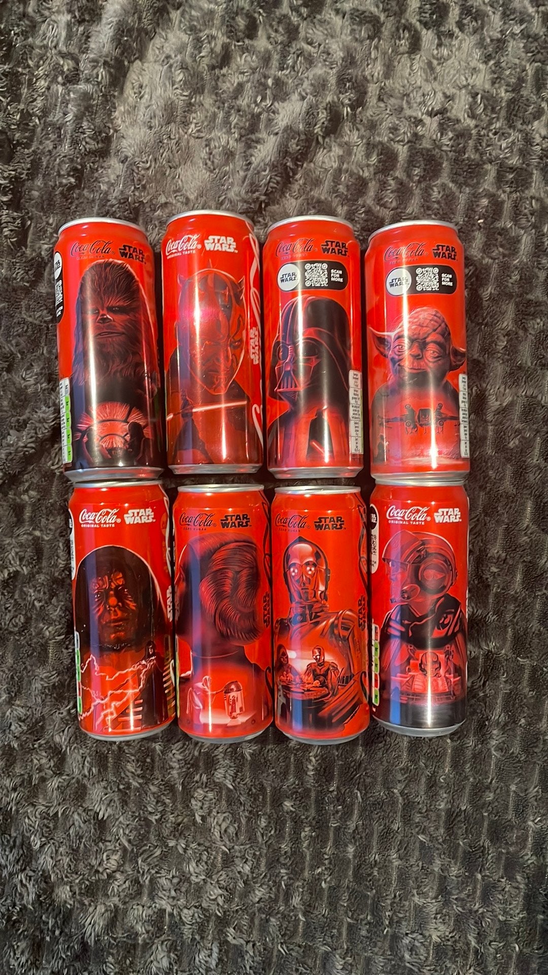 starwars limited edition coca cola blikken 8 stucks, Ophalen of Verzenden, Zo goed als nieuw