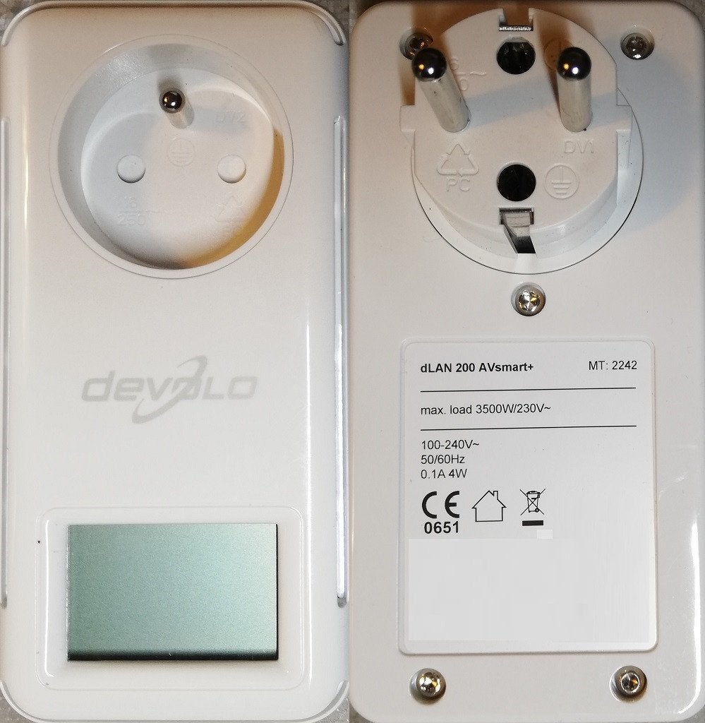 dLAN 200 Avsmart+ MT2242 met LCD scherm en stopcontact, Ophalen of Verzenden, Gebruikt, Devolo