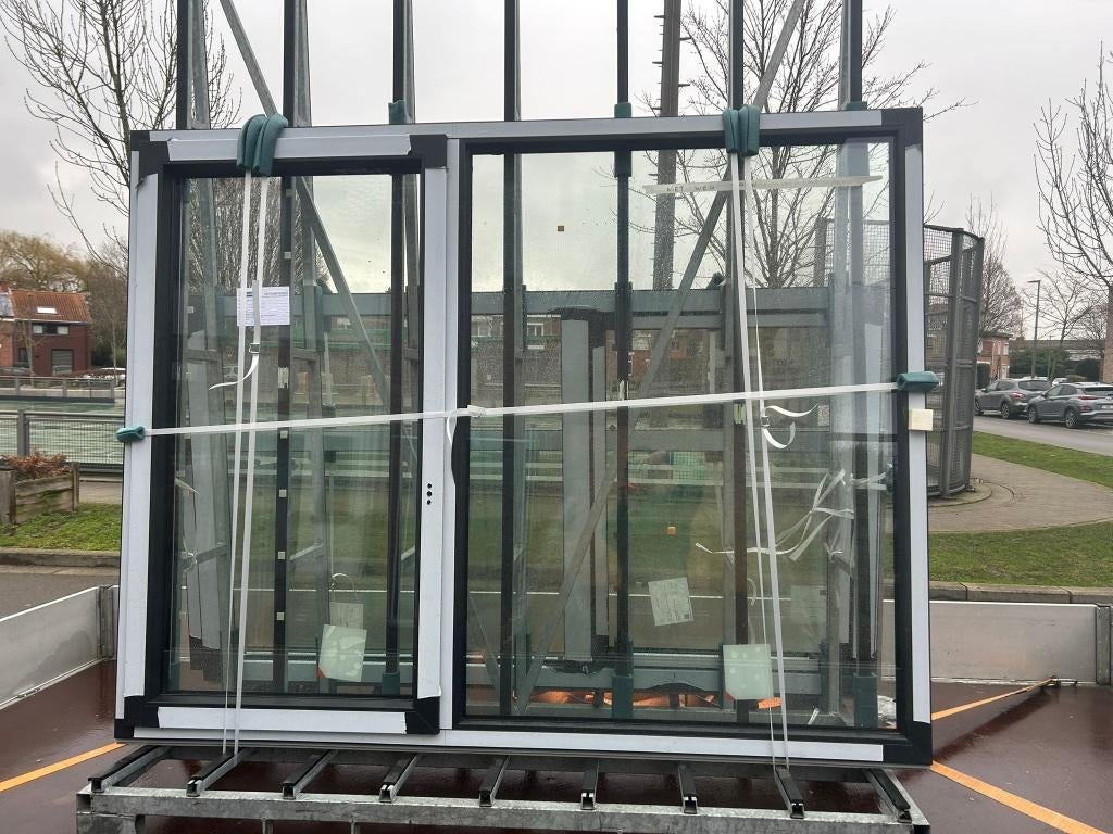 NIEUW PVC raam Draaikip met zijlicht + aluminium dorpel!, Ophalen, Raamkozijn, 150 tot 225 cm, 150 tot 225 cm