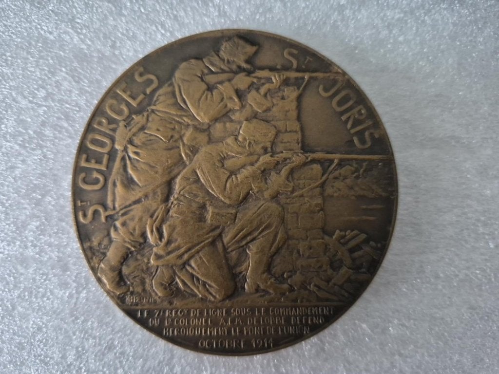 Grote bronzen medaille 7e Linieregiment - Slag aan de IJzer, Verzamelen, Ophalen