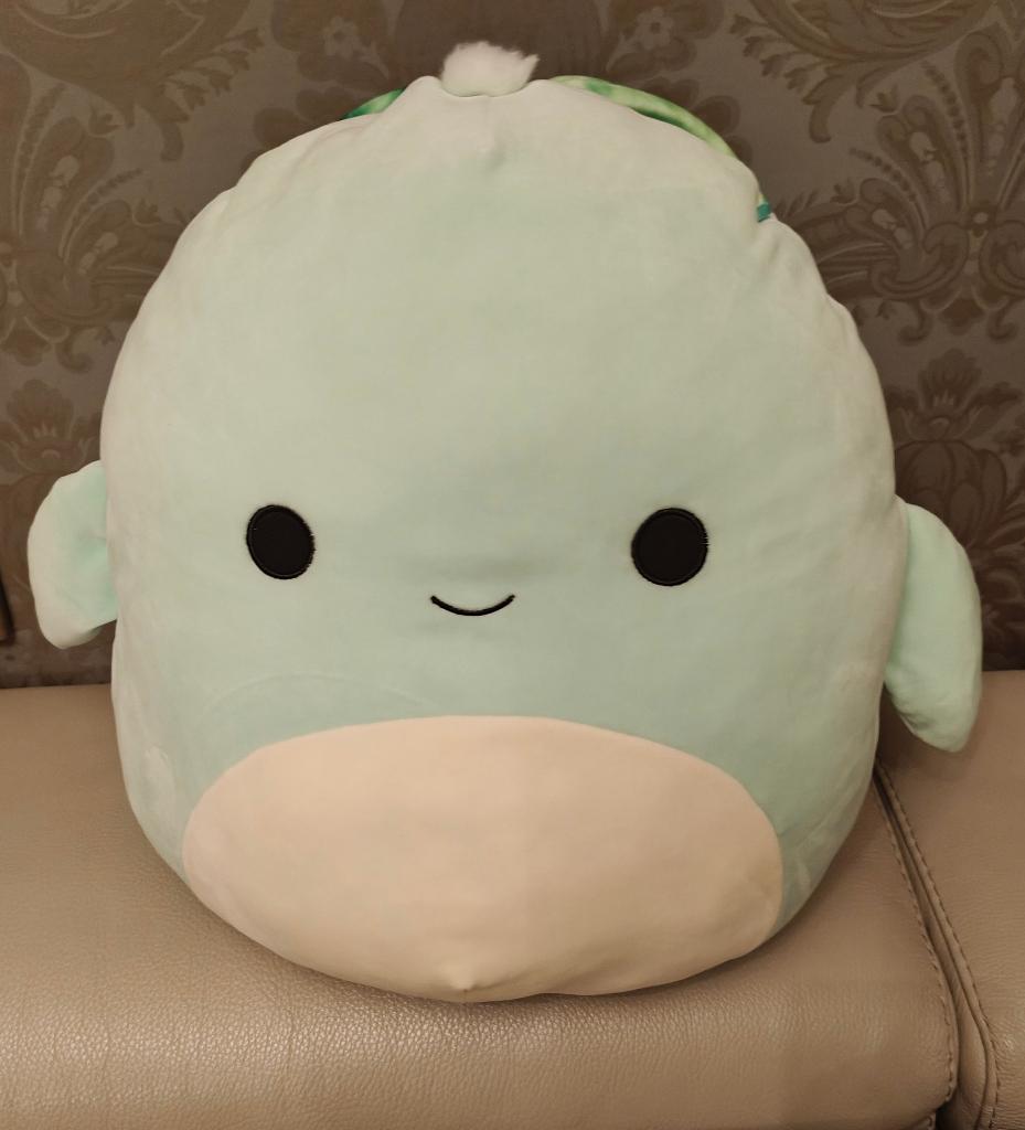 Originele Squishmallow Barnes zeeschildpad ca. 45 cm, Overige karakters, Overige typen, Ophalen of Verzenden, Zo goed als nieuw