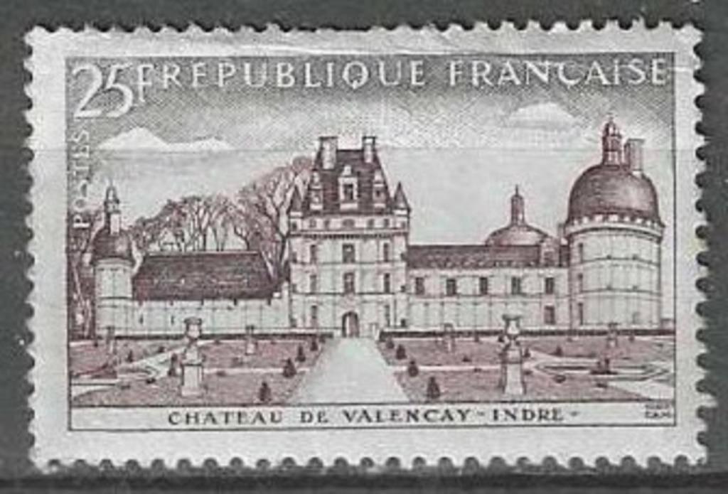 Frankrijk 1957 - Yvert 1128 - Valencay  (ST), Verzenden, Gestempeld