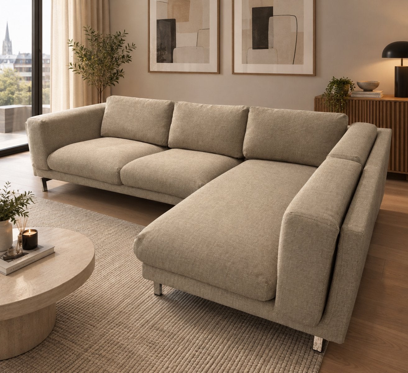 Canapé IKEA BEIGE Nockeby en EXCELLENT état, Enlèvement ou Envoi, Comme neuf