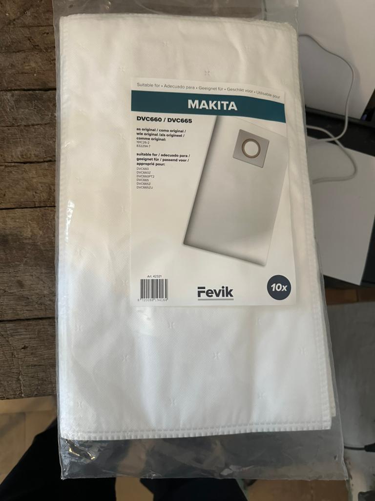 Stofzuigerzakken makita DVC660/665, Ophalen of Verzenden, Zo goed als nieuw, Makita