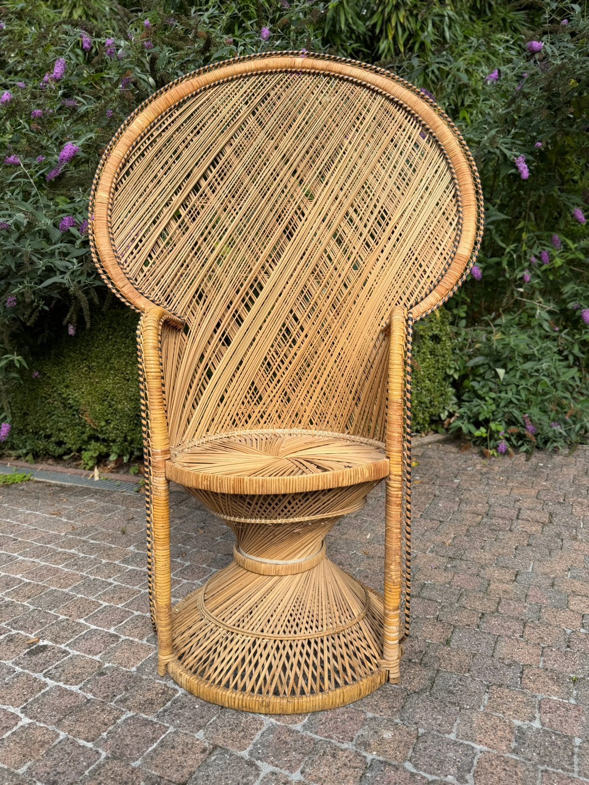 Fauteuil paon vintage en rotin  style Emmanuelle, Enlèvement
