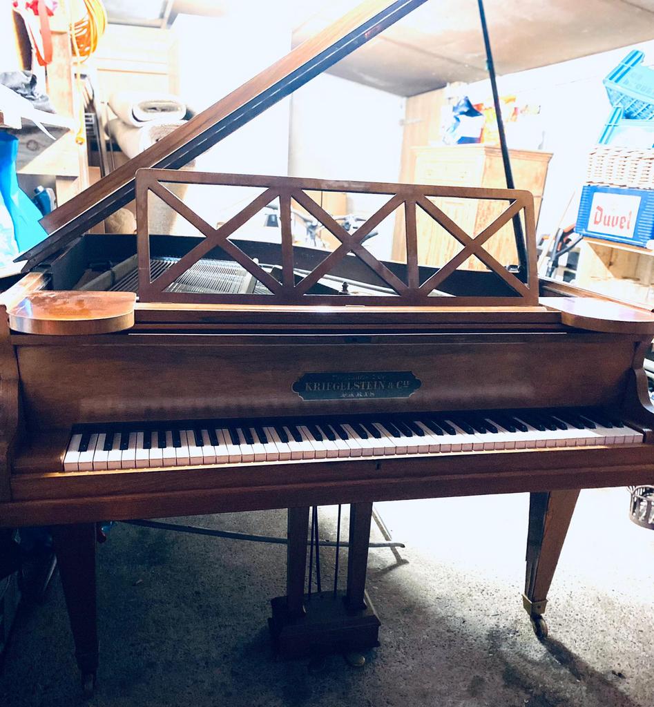 Piano à queue (petit modèle), Musique & Instruments, Enlèvement, Utilisé, Brun, Piano