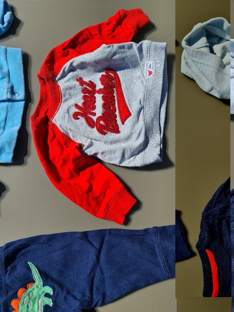 rood-grijze pull trui 6m 68cm, Kinderen en Baby's, Babykleding | Maat 68, Ophalen, Zo goed als nieuw