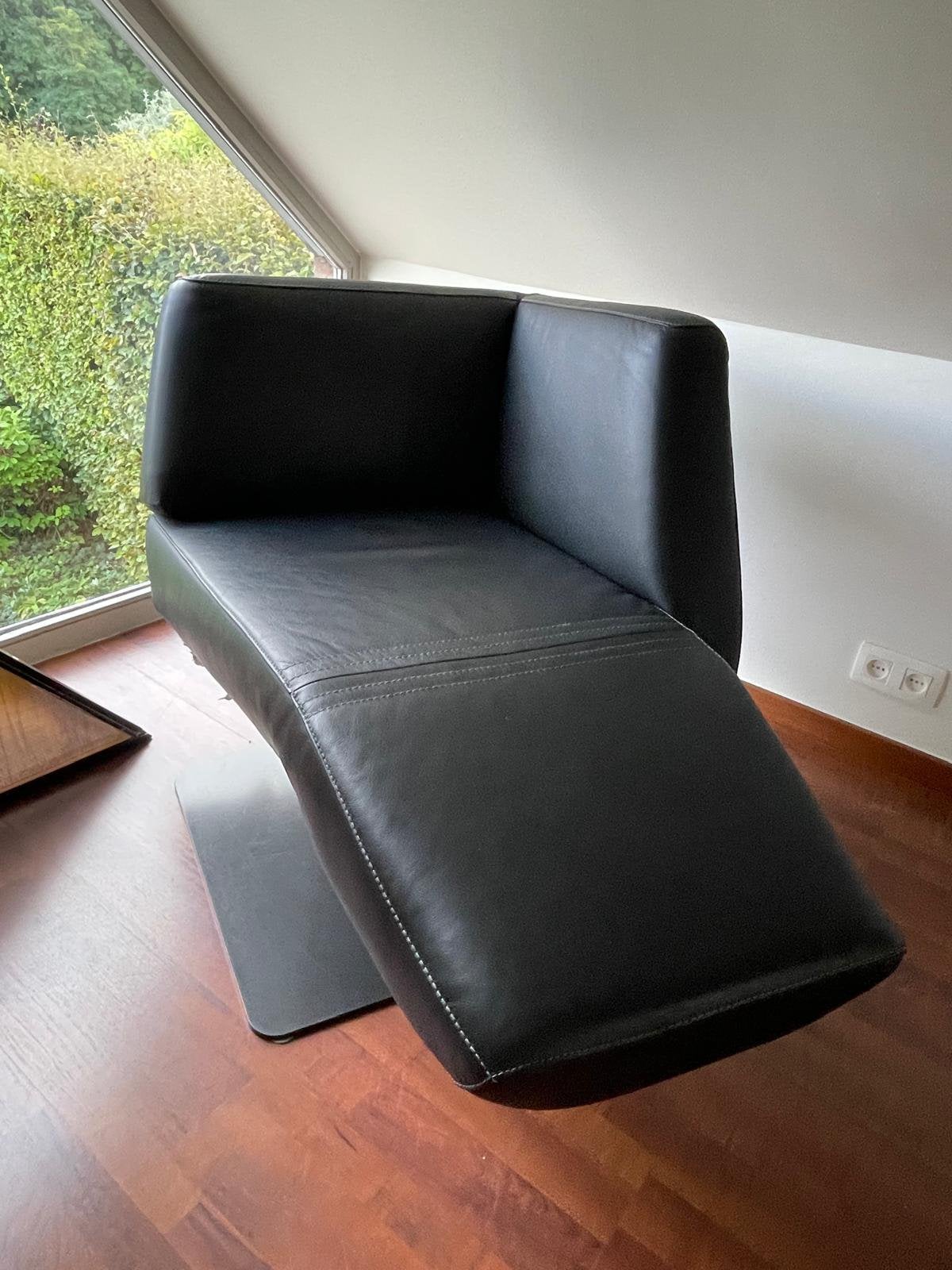 Lederen 1 persoons relaxzetel, Enlèvement, Comme neuf, Une personne