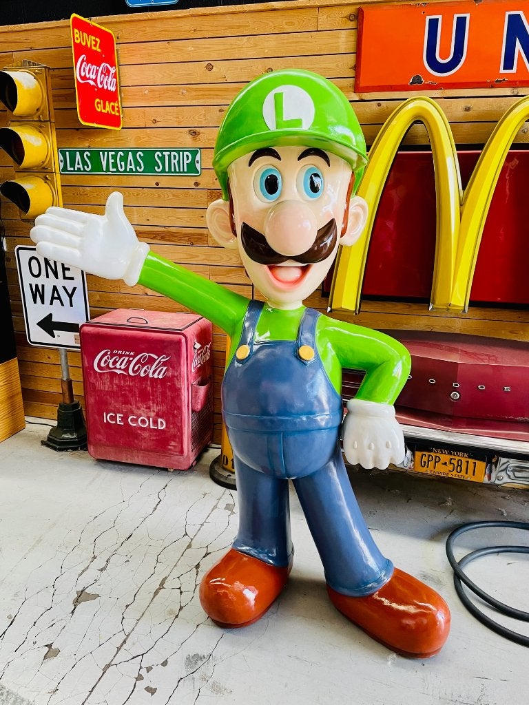 Groot Luigi beeld van marion bross kart gameroom mancave, Ophalen, Zo goed als nieuw, Overige typen