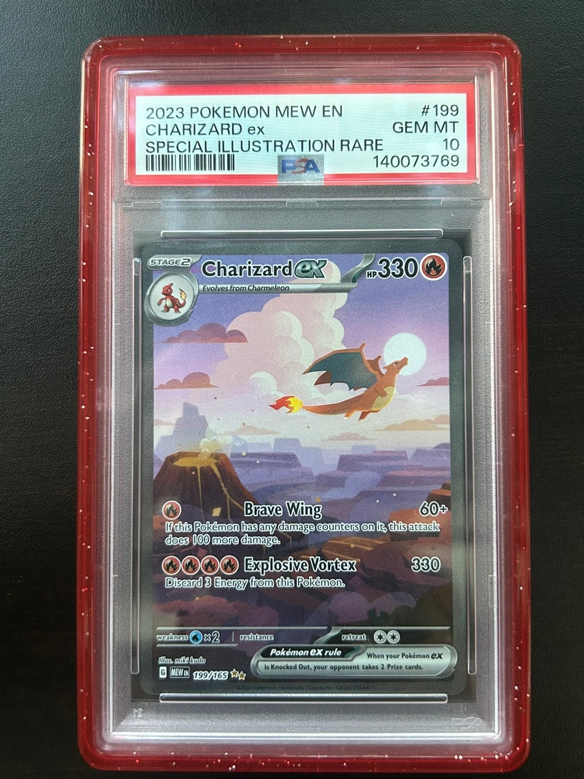 Pokémon 151 Charizard ex #199/165 PSA 10 GEM MINT – SIR, Enlèvement, Comme neuf