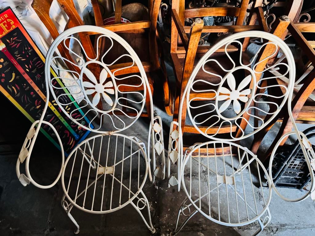 Vintage terrasstoel, Ophalen, Gebruikt, IJzer
