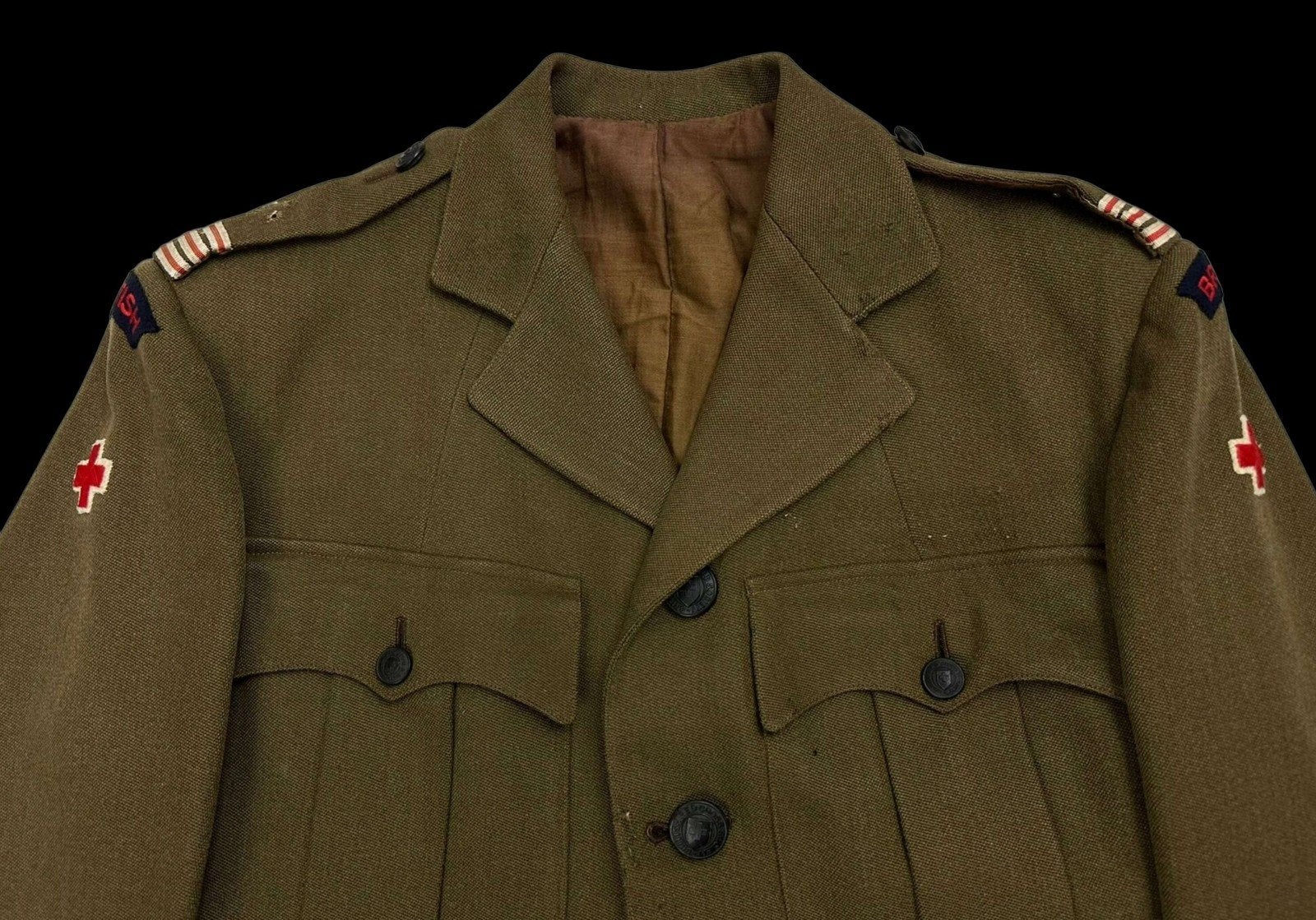 Veste de service d'officier de la Croix-Rouge britannique, S, Collections, Enlèvement ou Envoi, Armée de terre, Casque ou Béret