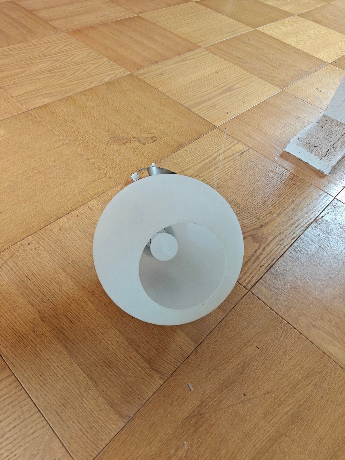 Witte bol hanglamp, Ophalen, Gebruikt, Glas, E27 (groot)