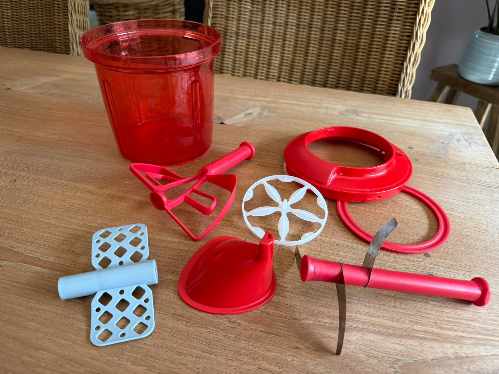 SuperSonic Chopper L met toebehoren - Tupperware!, Enlèvement, Comme neuf