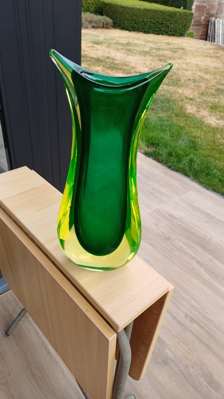 Mondgeblazen kunstglazen vazen, Ophalen, Rood