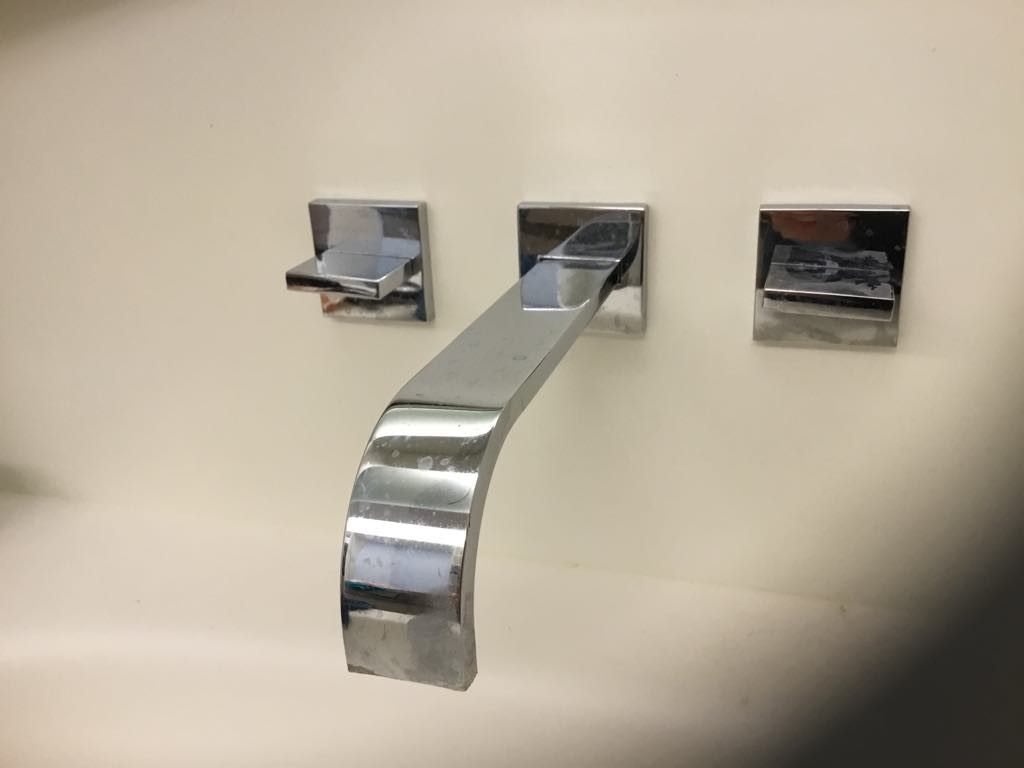 3 gats kraan, chroom, Ophalen, Gebruikt, Chroom, Kraan
