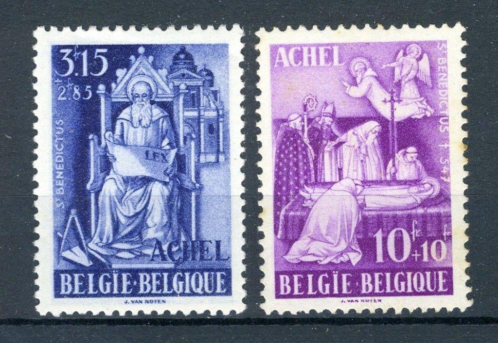 (B) 775/776 MH 1948 - Ten voordele van de Abdij van Achel., Ophalen of Verzenden, Postfris, Spoor van plakker
