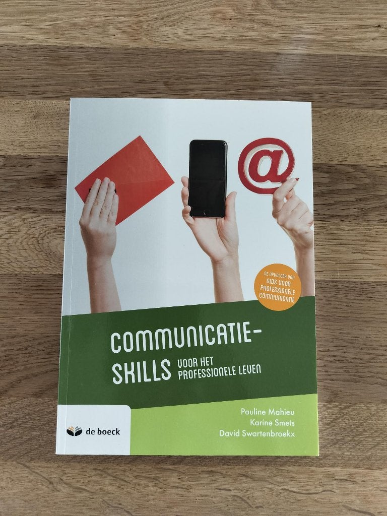Studieboek: Communicatieskills voor het professionele leven, Enlèvement ou Envoi, Comme neuf, Enseignement supérieur professionnel