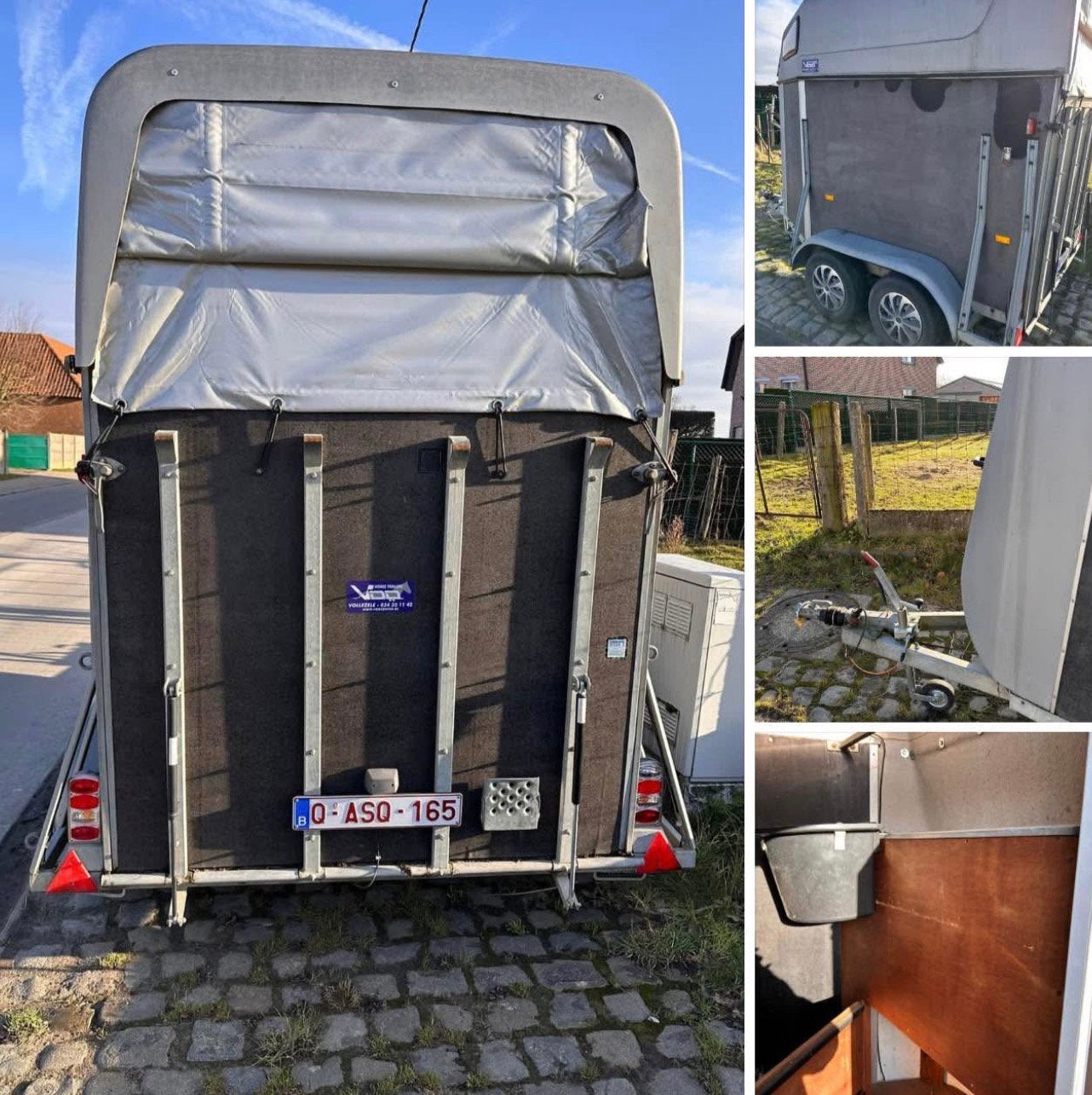 Trailler 2 paarden, Ophalen