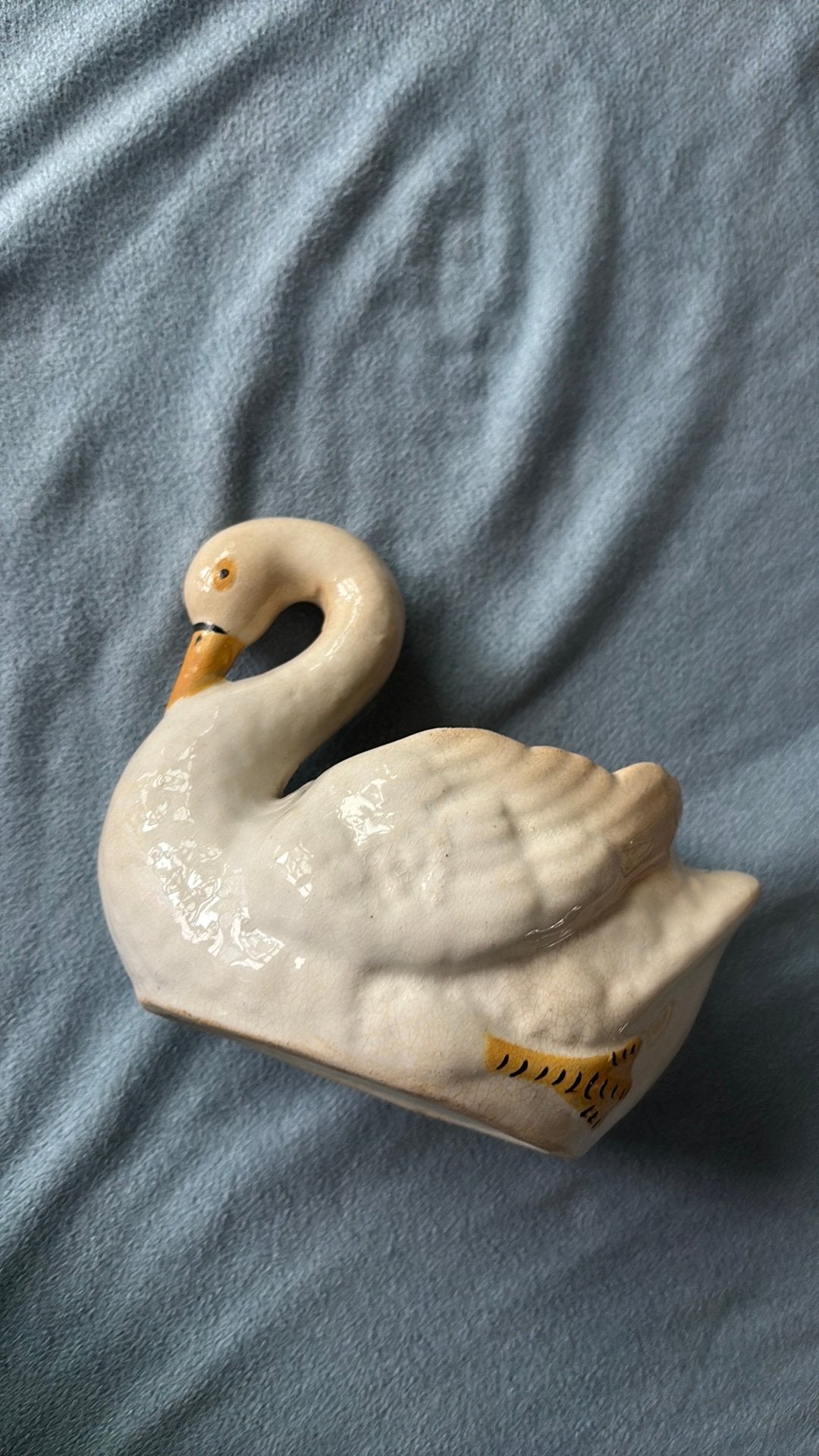 Vintage swan planter plant pot cute decoration, Verzamelen, Ophalen, Gebruikt