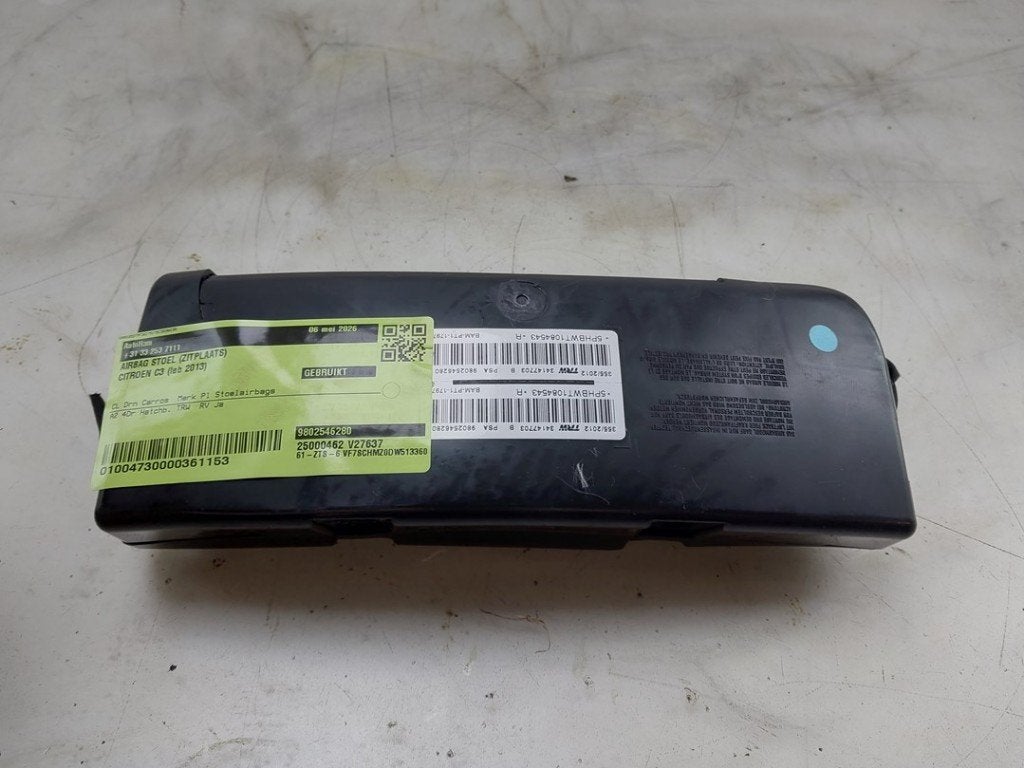AIRBAG SIEGE C3 (SC) (|9800546880|9802247980|9802546280|), Autos : Pièces & Accessoires, Postoffice@zf.com, Utilisé, ZF Friedrichshafen AG
