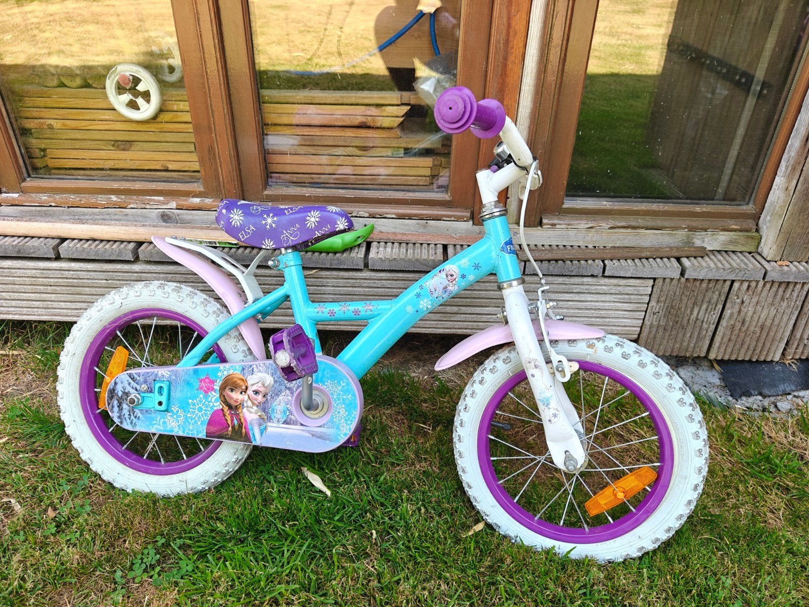 vélo reine des neiges 14" fille, Vélos & Vélomoteurs, Frein sur jante, Stabilisateurs, Enlèvement, Utilisé