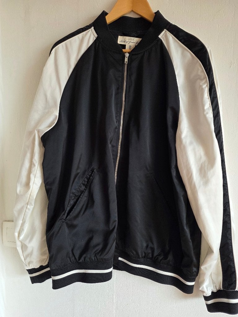 Blouson noir et blanc homme, Vêtements | Hommes, Vestes | Été, Enlèvement, H&M, Noir, Taille 52/54 (L)