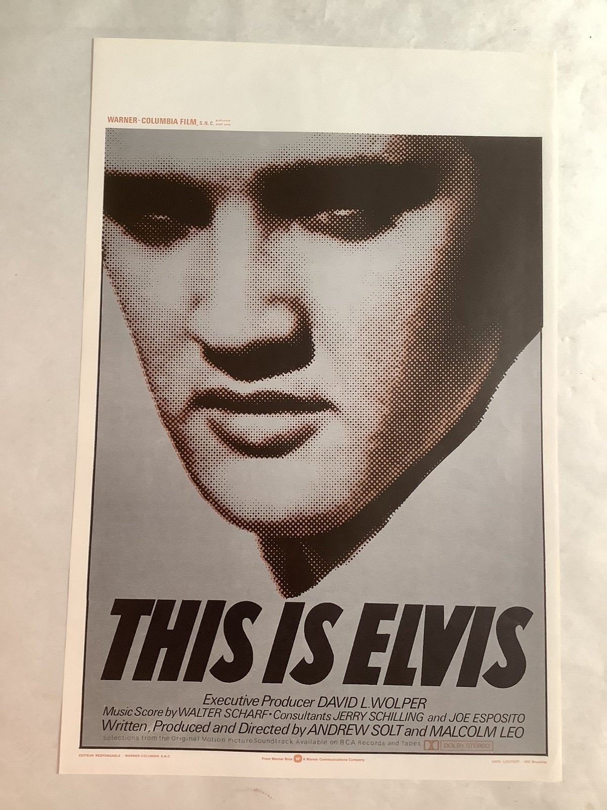 THIS IS ELVIS   filmposter   36-54 cm, Verzamelen, Ophalen of Verzenden, Zo goed als nieuw