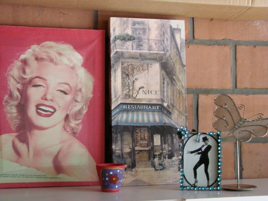 wandcanvas: marilyn monroe, Huis en Inrichting, Ophalen, Rood, Textiel, Zo goed als nieuw