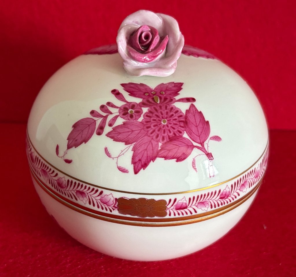 Sucrier avec couvercle en porcelaine de Herend, Antiquités & Art, Enlèvement ou Envoi