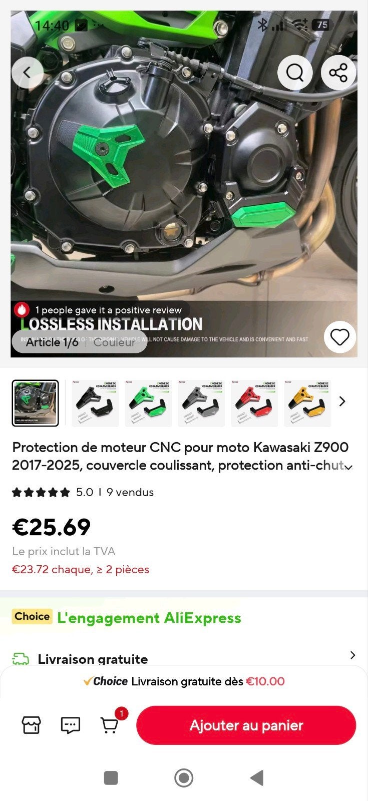 Beschermingen voor Kawasaki Z900, Motoren