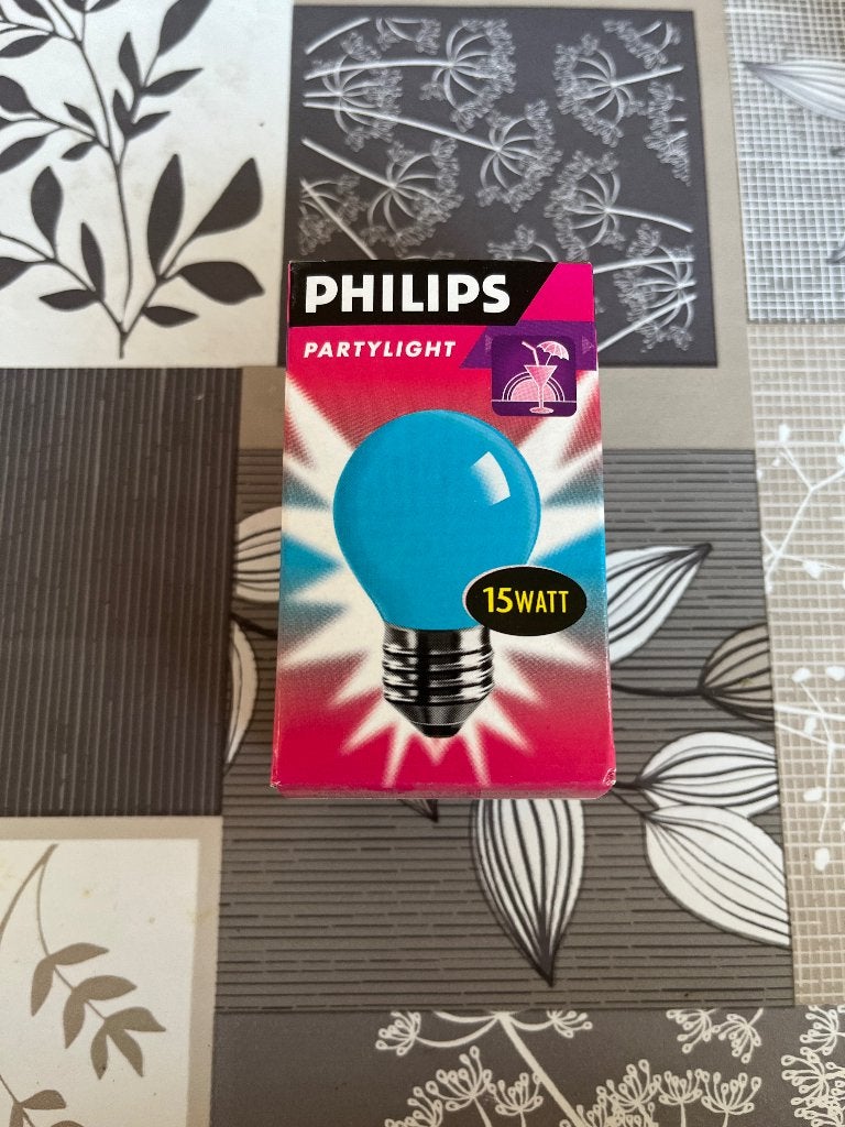 10 stuks: Philips Partylight Blauw - Kogellamp 15W E27, Huis en Inrichting, Lampen | Losse lampen, Zo goed als nieuw, 10 tot 30 watt