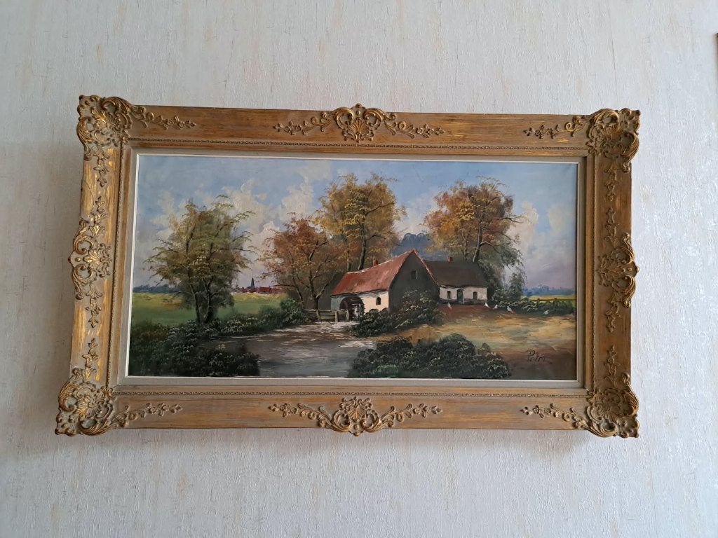 Peinture, Antiquités & Art, Peinture à l'huile, Paysage, Enlèvement, Toile